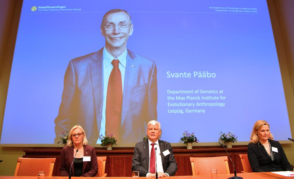 瑞典科學家獲2022年諾貝爾生理學或醫學獎