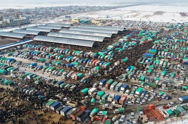 新華全媒+丨新疆：&ldquo;牛羊市場&rdquo;交易火爆