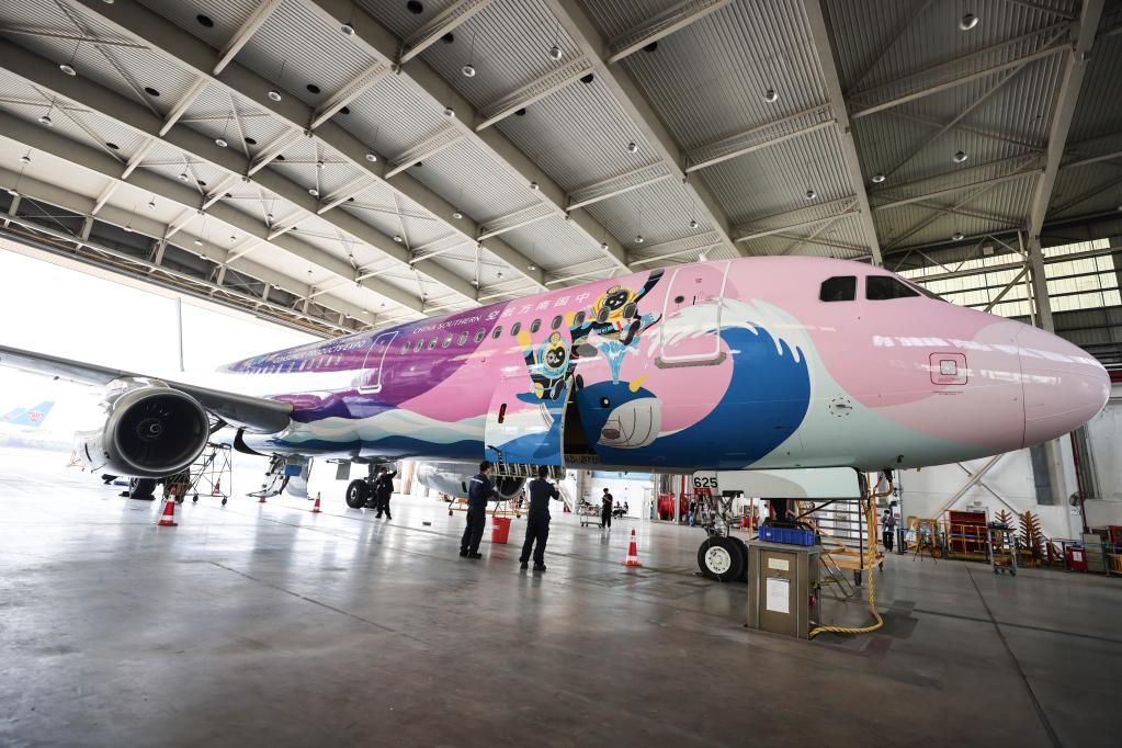 &ldquo;消博號(hào)&rdquo;彩繪飛機(jī)接受深度檢查