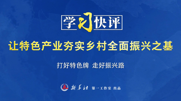 學(xué)習(xí)快評(píng)丨讓特色產(chǎn)業(yè)夯實(shí)鄉(xiāng)村全面振興之基