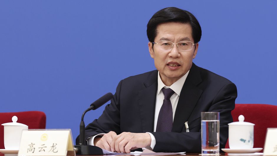 全國工商聯主席高云龍在記者會上