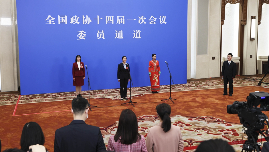 全國政協委員接受采訪