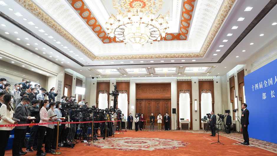 第三場(chǎng)&ldquo;部長(zhǎng)通道&rdquo;采訪活動(dòng)現(xiàn)場(chǎng)